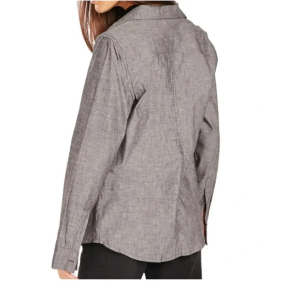 Jobeline  100% Cotton Single Front Pocket Grey Shirt SZ 2 - Picture 2 of 4